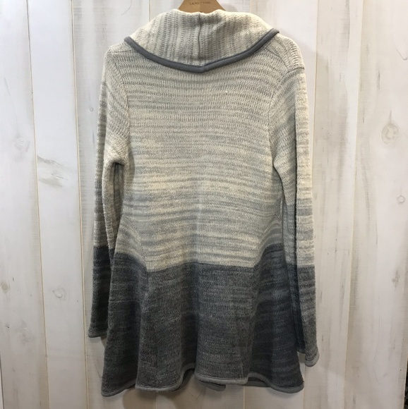 FP free people gray ombre oversize cardi sweater - Picture 3 of 4
